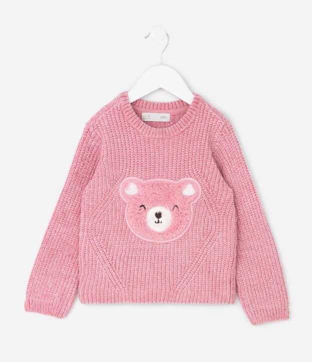 Saco Infantil en Chenille con Bordado de Oso en Relieve – Talle 1 a 6 años 1