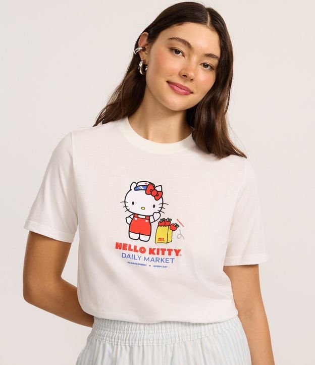 Remera T-shirt en Algodón con Estampa Hello Kitty