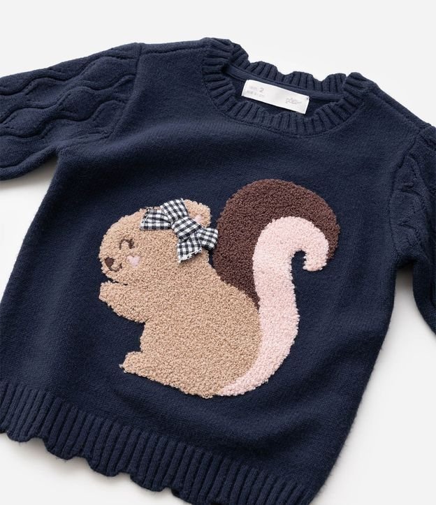 Suéter Jacquard Infantil en Punto Animales Fondo Marino - Talle 1 A 6 años 4
