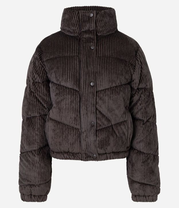 Jaqueat Puffer en Terciopelo Cotelê con Cuello Alto 5