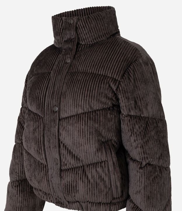 Jaqueat Puffer en Terciopelo Cotelê con Cuello Alto