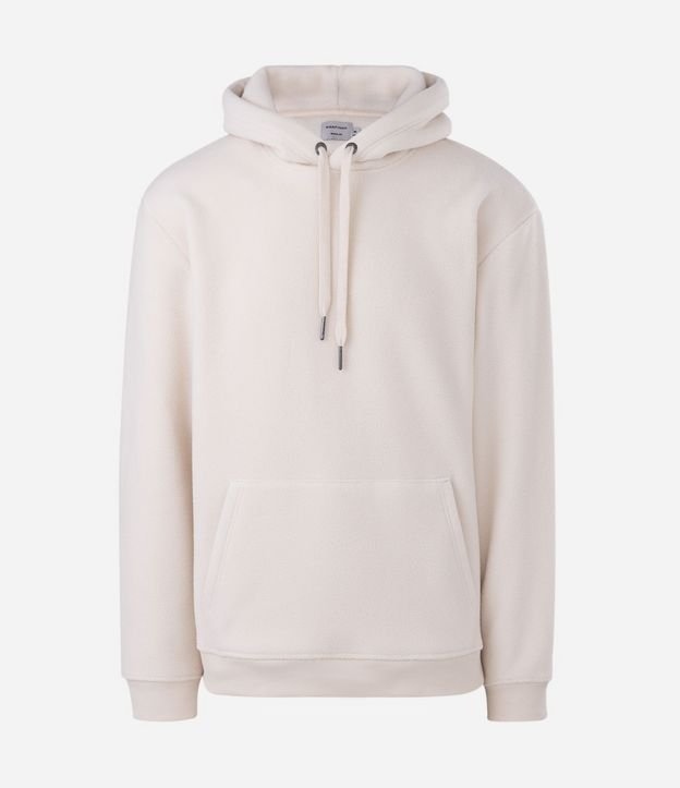 Buzo Cerrado en Fleece con Capucha y Bolsillo Canguro 4