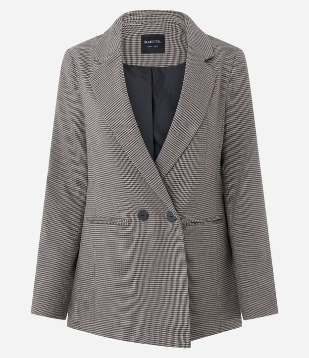 Blazer Sastre de Cuadros Regular con Botones Delanteros 5