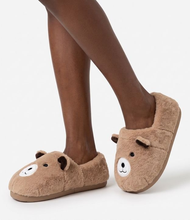 Pantufla Cerrada Oso en Poliéster