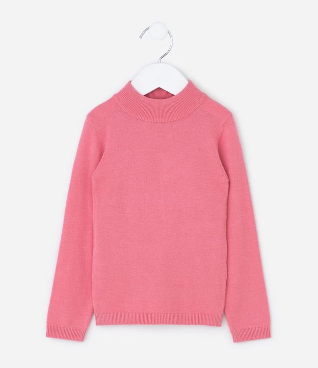 Suéter Infantil en Punto con Cuello Alto de Rib - Talle 1 a 6 años 1