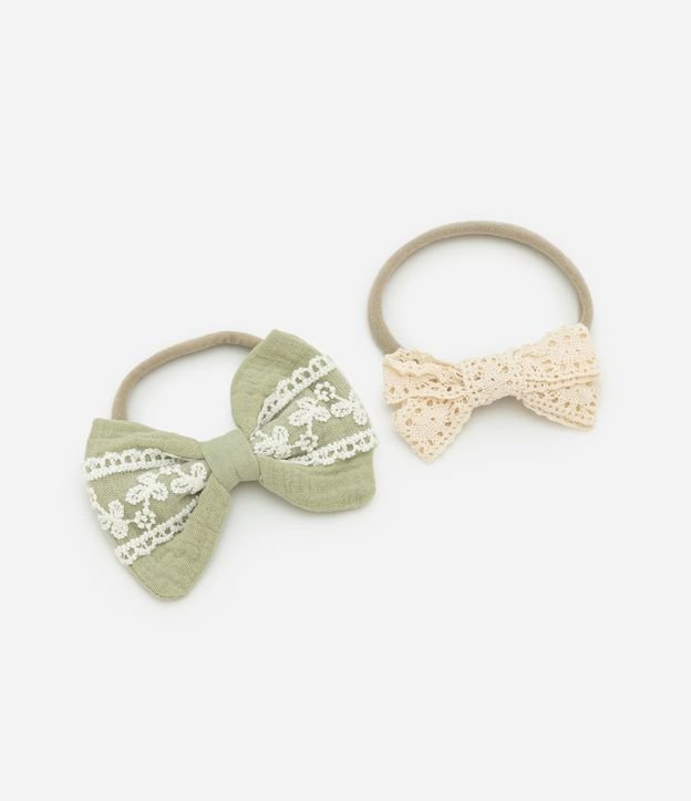 Kit Infantil de Babador y Faixas para el Pelo con Lazo - Talle U 3