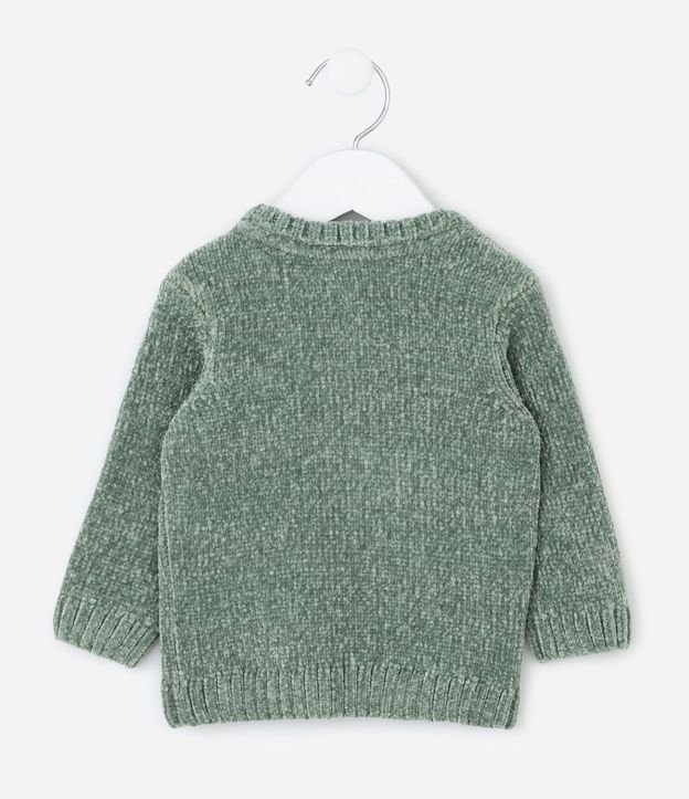 Saco Infantil en Punto Chenille con Bordado Tractor – Talle 0 a 18 Meses 3