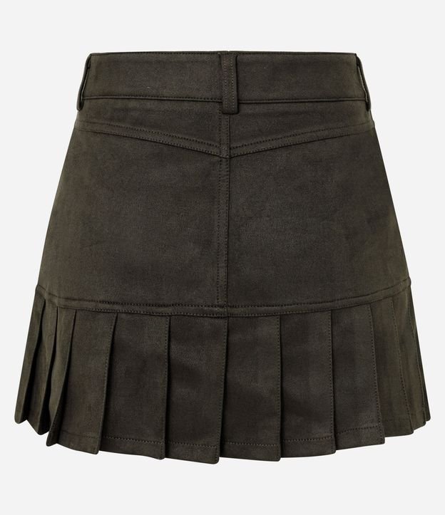 Short Pollera en Gamuza con Plegado en el Ruedo 7