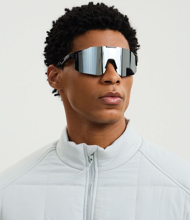 Campera Acolchonada Deportiva con Textura Cuadriculada y Cremallera Delantera 3