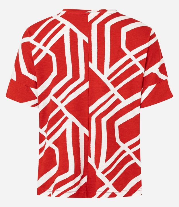 Blusa en Viscolycra con Cuello Redondo y Estampado Geométrico 2