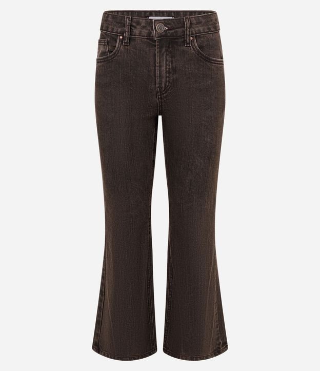 Pantalón Cropped Flare en Jeans con Bolsillos 6