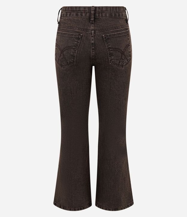 Pantalón Cropped Flare en Jeans con Bolsillos 7