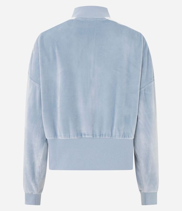 Suéter en Plush con Cuello Alto y Raya Lateral 7