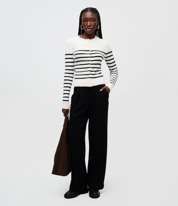 Pantalón Wide Leg con Bolsillo Cuchillo