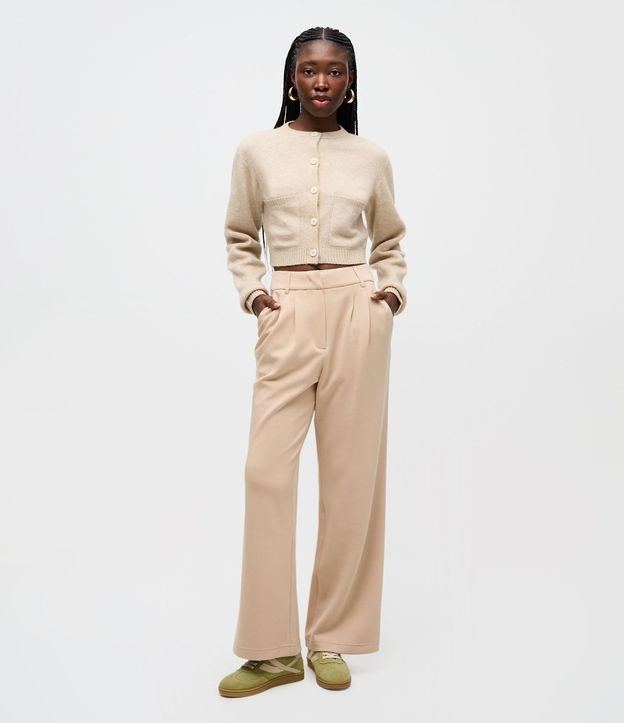 Pantalón Wide Leg con Bolsillo Cuchillo