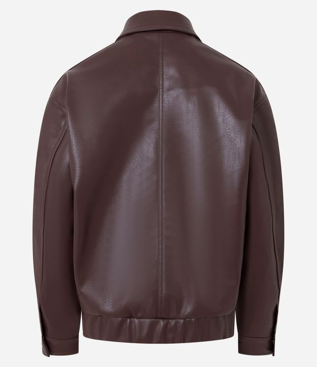 Campera Bomber en PU con Bolsillos Delanteros 6