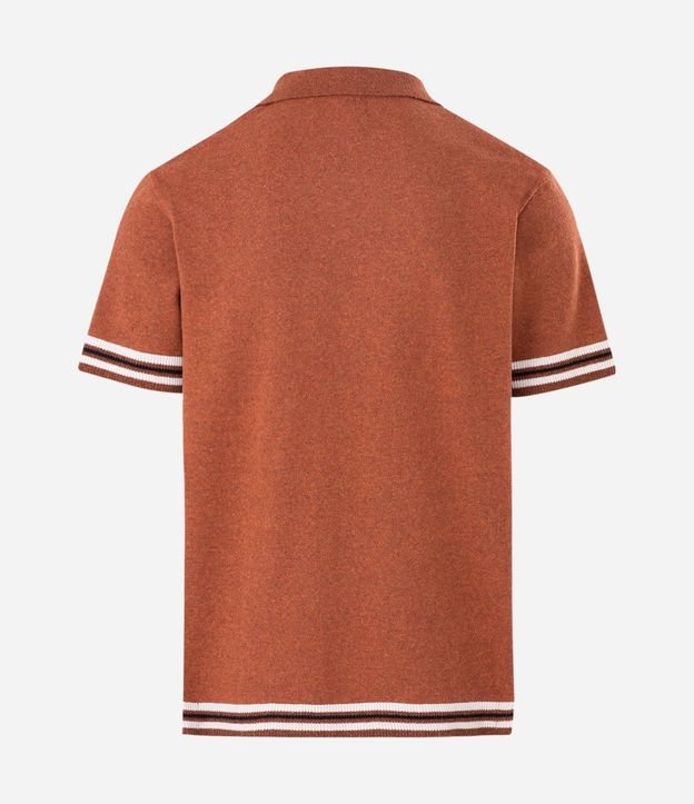 Camisa Manga Corta Jacquard Raya Jacquard con Ruedo de Rayas 6
