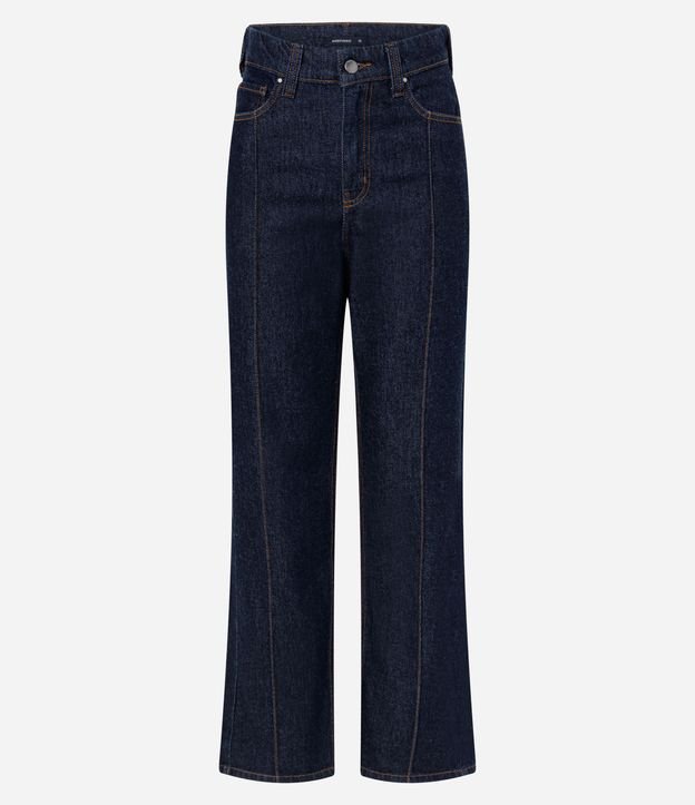 Pantalón Recto Comfort en Jeans con Costura Aparente 6