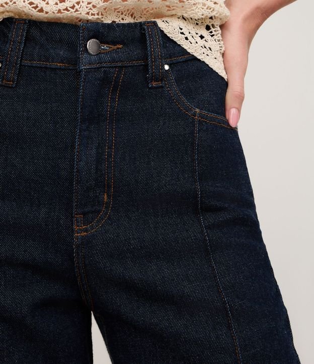Pantalón Recto Comfort en Jeans con Costura Aparente 5