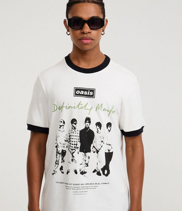 Remera Regula en Algodón con Estampa Banda Oasis