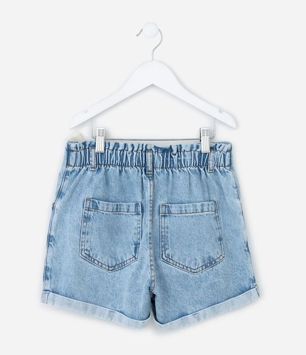 Short Infantil Jeans con Pañuelo de Cuadros Vichy - Talle 7 a 16 años 2