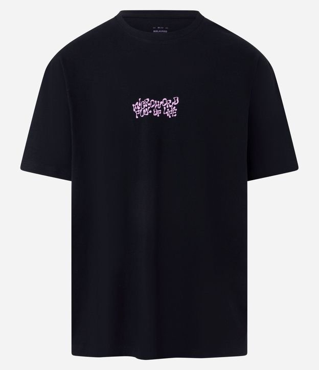 Remera Relaxed en Algodón con Estampado Íconos de Hongos 5