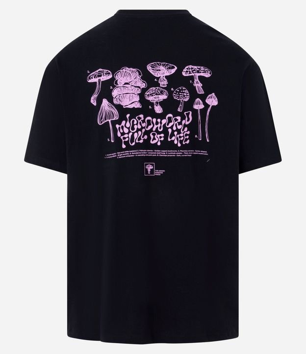 Remera Relaxed en Algodón con Estampado Íconos de Hongos 6
