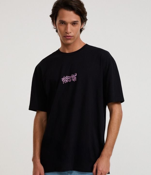 Remera Relaxed en Algodón con Estampado Íconos de Hongos 2