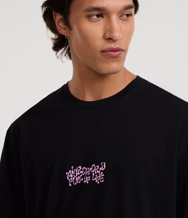 Remera Relaxed en Algodón con Estampado Íconos de Hongos 4