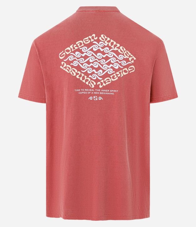 Remera Comfort en Algodón Desteñido con Estampa Geométrica 7
