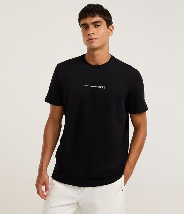 Remera Comfort en Algodón con Estampa Lettering 1