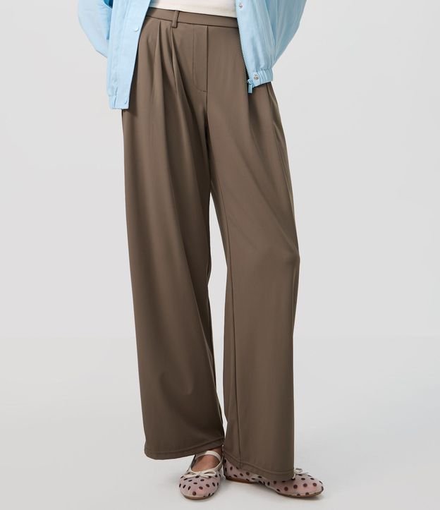 Pantalón Sastre en Microfibra con Pliegues Delanteros 2