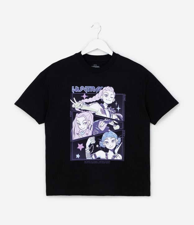 Remera Infantil Oversized con Estampa Guerreras del k-pop - Talle 5 a 16 años