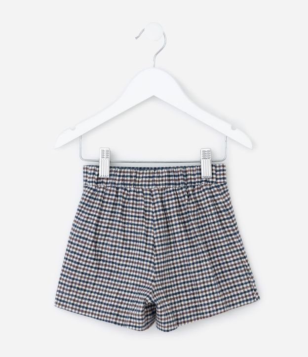Short Pollera Infantil en Franela con Estampa de Cuadros – Talle 1 a 6 años 3