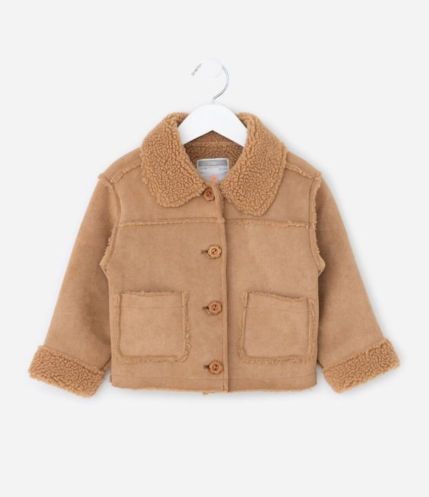 Campera Infantil en Gamuza con Pelos Interno – Talle 1 a 5/6 años 2