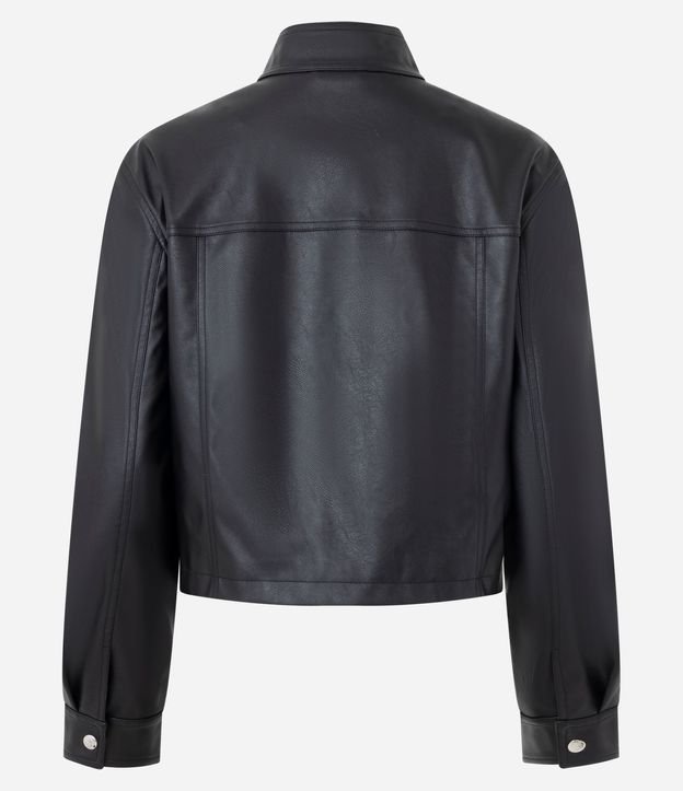 Campera en PU con Cierre en Cremallera y Bolsillos Delanteros 6