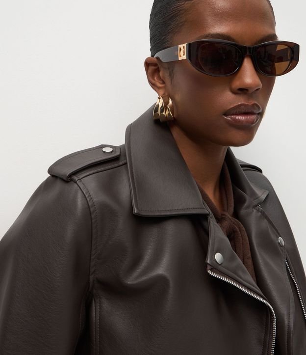 Campera Leve en PU Estilo Biker con Cremallera 3
