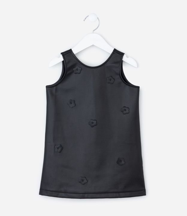 Vestido Infantil sin Manga con Aplicaciones Florales – Talle 1 a 6 años