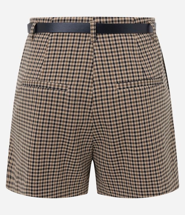Short Sastre con estampa Pied de Poule y Cinturón 7