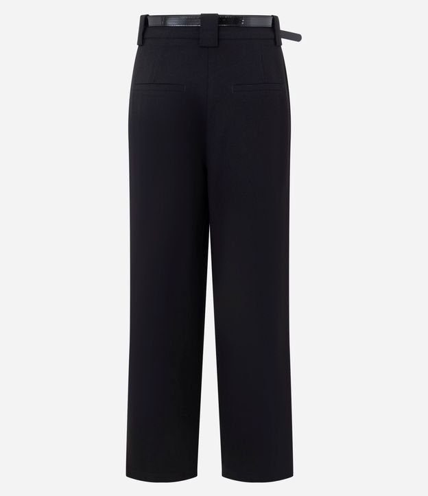 Pantalón Wide Leg Sastrería con Pliegues Delanteros y Cinturón 7