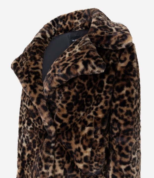 Campera Corta Animal Print con Pelo Sintético 7