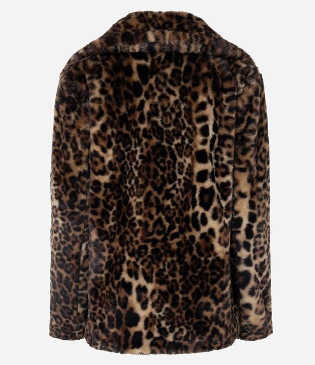 Campera Corta Animal Print con Pelo Sintético 8
