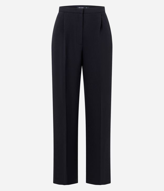 Pantalón Recto Sastre con Cintura Fina y Pliegues Delanteros 5