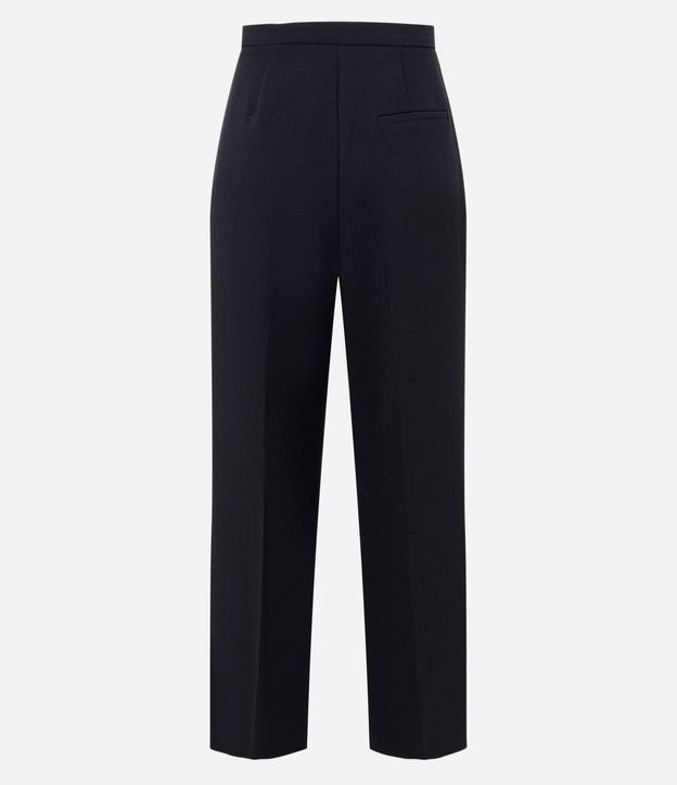 Pantalón Recto Sastre con Cintura Fina y Pliegues Delanteros 6