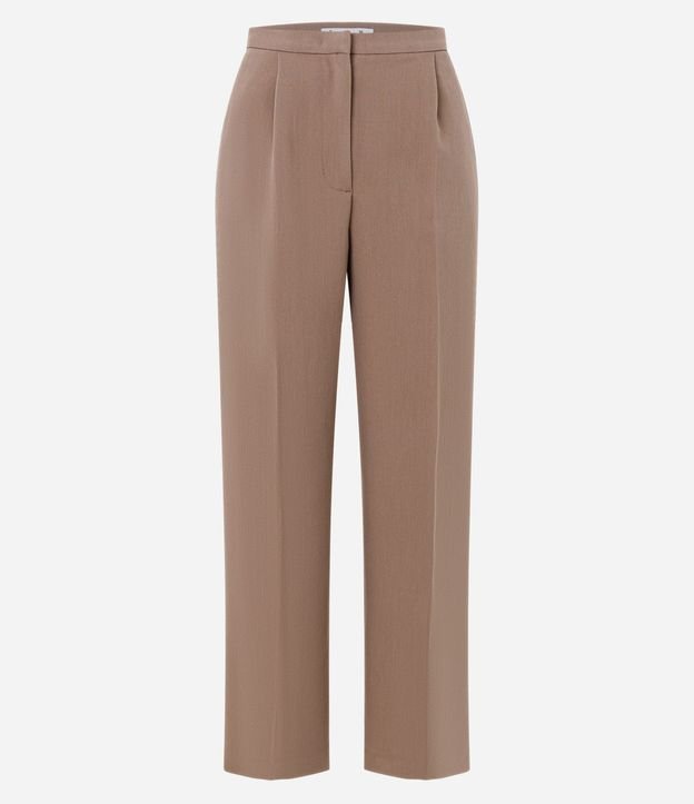 Pantalón Recto Sastre con Cintura Fina y Pliegues Delanteros 5