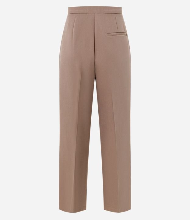 Pantalón Recto Sastre con Cintura Fina y Pliegues Delanteros 6