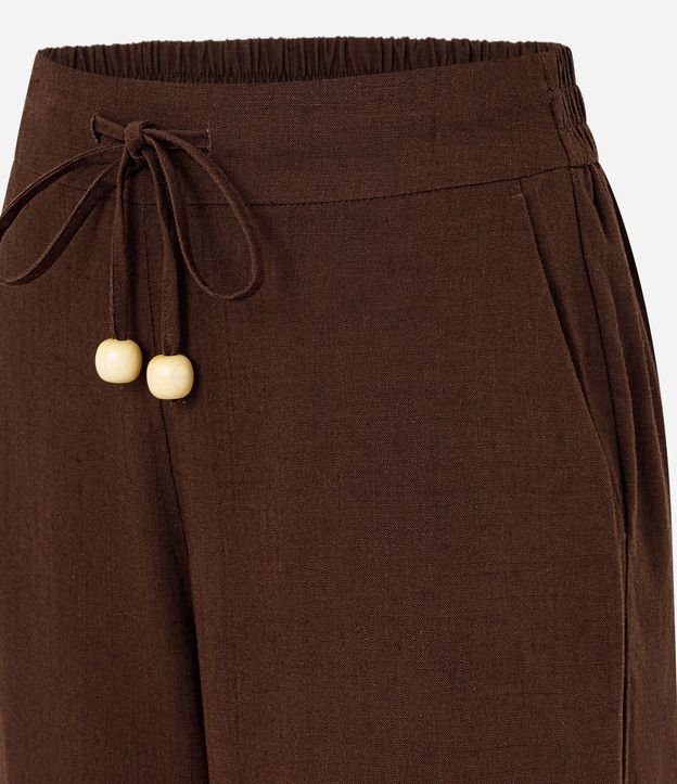Pantalón Recto en Viscolino con Lazo Delantero 8