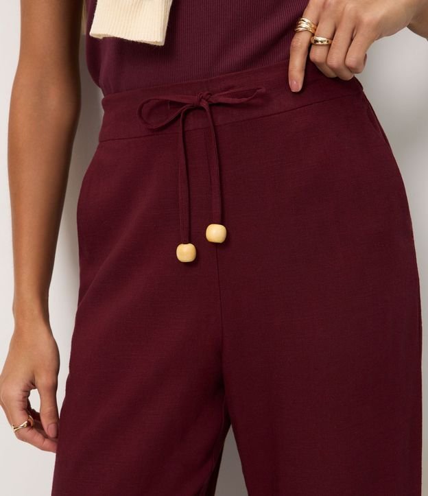 Pantalón Recto en Viscolino con Lazo Delantero 3