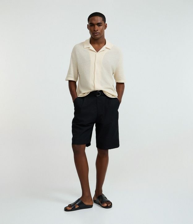 Camisa Boxy en Algodón con Efecto Punto 3