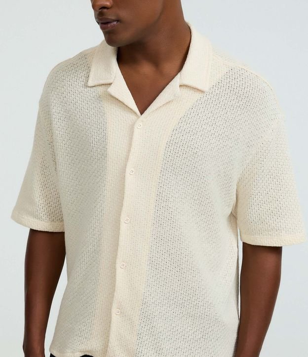 Camisa Boxy en Algodón con Efecto Punto 4